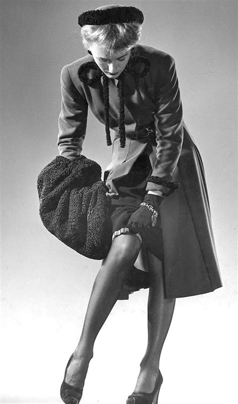 French 1950s Woman Seamless Stockings Sheer Dark Gray Etsy