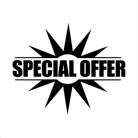 Special Offer Sign Logo Discount Price Sale Deal Retail Best Offer Cut