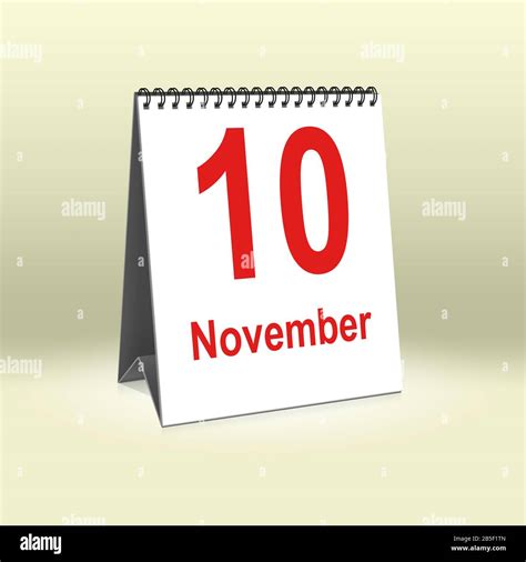 A Calendar For The Desk Shows November 10th Ein Kalender Für Den