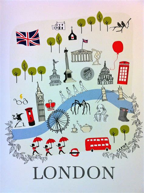 Illustrated Map Of London By Love Love Me Do Designs 20cad On Etsy