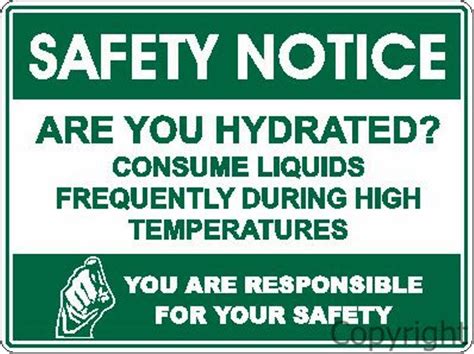 Safety Notice Hydrated Etc Sign Border Lifting And Safety Pty Ltd