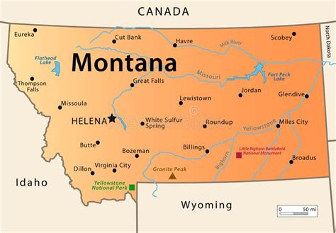 10 Thing To See In Montana Map Map