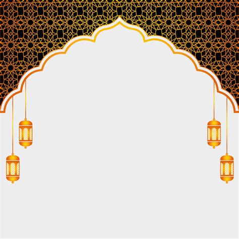 Islamic Background Ornament With Gold Lantern Pattern Ramadan Ramadan