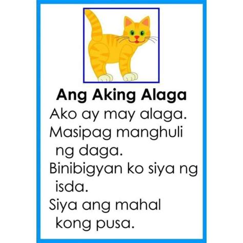 Reading Practice For Kids Tagalog 50 Pages Per 1 Book Black Only