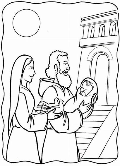 Coloring Temple Catholic Jesus Presentation Lord Pages