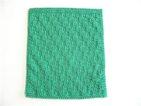 Diagonal Dishcloth Knitting Pattern Easy Dishcloth Easy Etsy