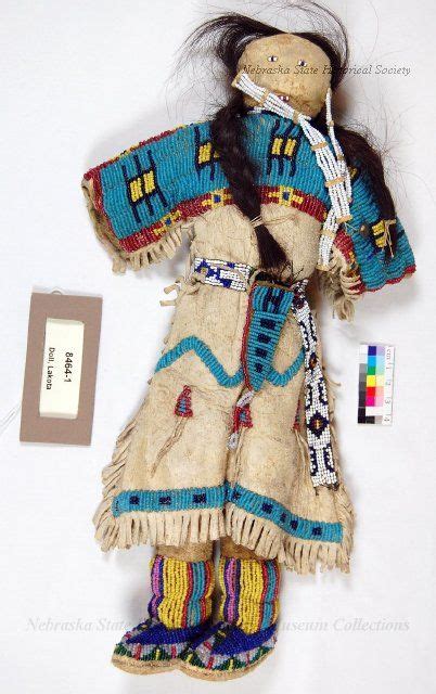 8464 1 doll lakota female beaded native american beadwork native american beading