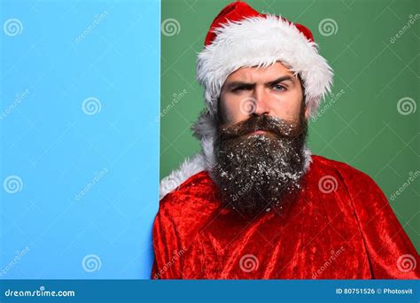 Hipster Santa Claus Stock Photo Image Of Santa Mustache 80751526