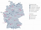Map of Germany airports: airports location and international airports ...