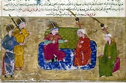 Mongol Khan And Wives. /Ntolui Khan, Reigned 1227-1229, With Two Of His ...