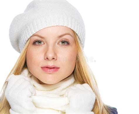 Portrait Of Teenager Girl In Winter Clothes Stock Image Image Of