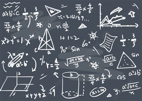School Season Symbol Education Math Formula Background On Blackboard