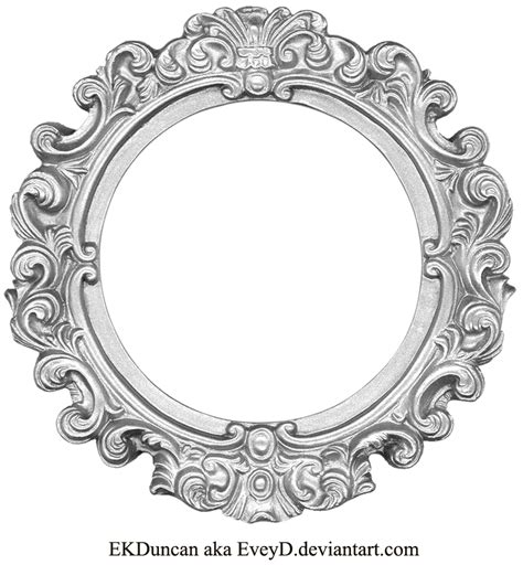 Vintage Silver Frame Round By Eveyd On Deviantart Royal Frame
