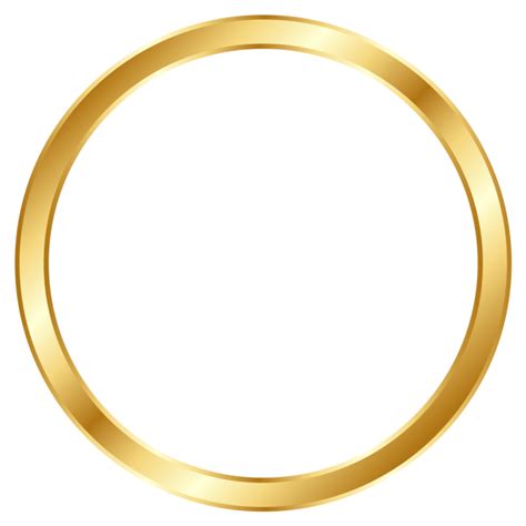 Vector Shining Golden Ring Abstract Gold Glowing Frame
