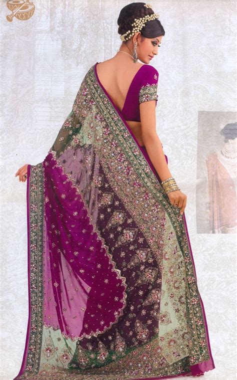 Lady In Beautiful Purple Sari India Fashion Ethnic Fashion Pakistani Fashion Bollywood
