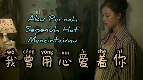 wo ceng yong xin ai zhe ni 我曾用心爱着你 chinese song subtitle indonesia lagu mandarin lirik