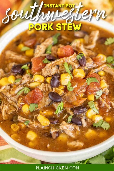 Instant Pot Southwestern Pork Stew A Hearty Stew Complete With Juicy