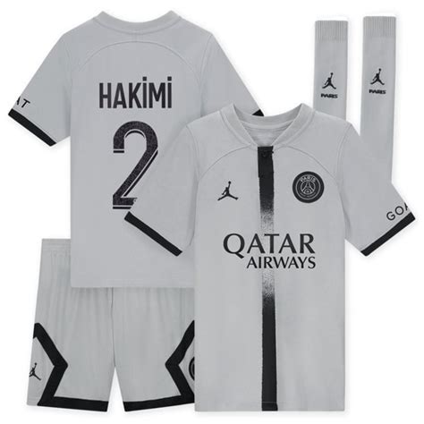 Kit Psg Jordan Extérieur Stadium 2223 Jeune Enfant Avec Flocage