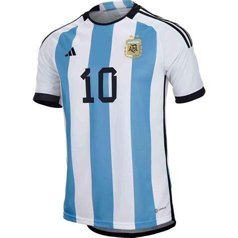 Messi 10 Argentina Home Soccer Jersey