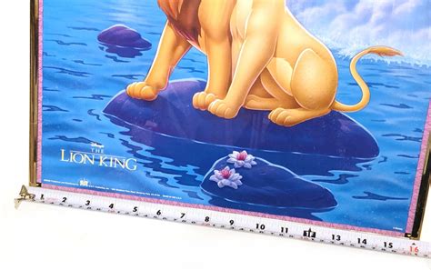 The Lion King Vintage Framed Poster Of Simba And Nala By Waterfall 16