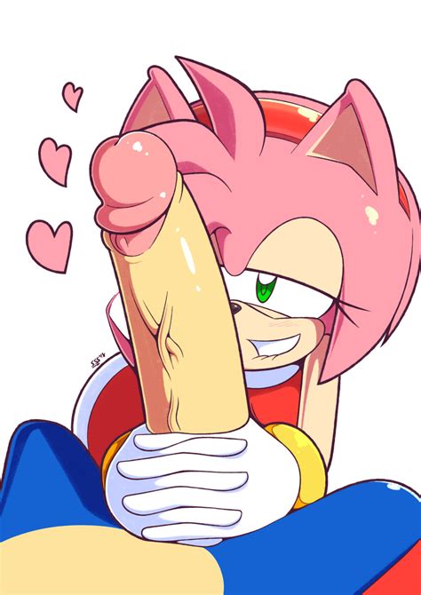 Rule 34 Amy Rose Exposed Torso Footwear Handjob Handwear Huge Cock