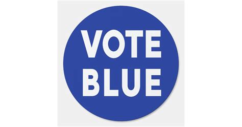 Vote Blue Bold White Text On Blue Election 1 Sided Sign Zazzle