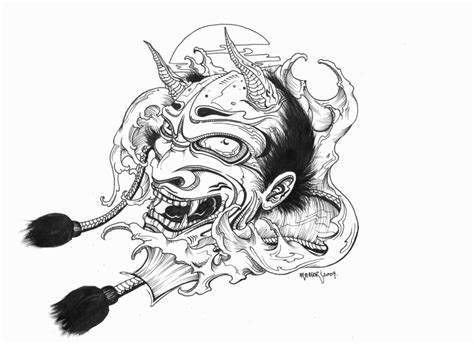 Oni Mask By Leperism On Deviantart Oni Tattoo Oni Mask Japanese Demon Tattoo