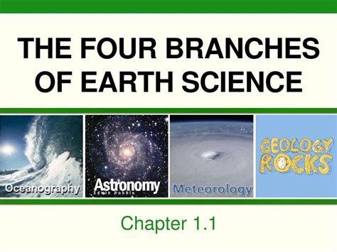 Ppt The Four Branches Of Earth Science Powerpoint Presentation Free