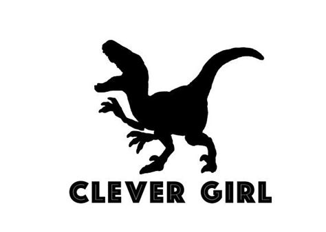 Clever Girl Velociraptor Jurassic Park Iron On Decal