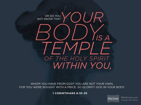 Verse Of The Day 1 Corinthians 619 20 Kjv Highland Park Baptist