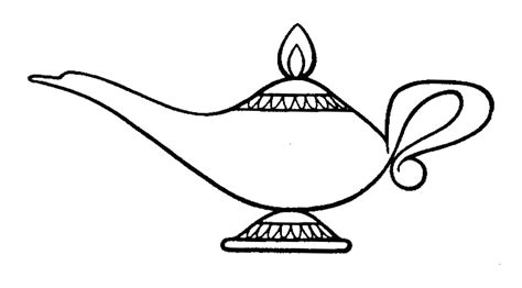 Aladdin Lamp Coloring Page Coloring Pages