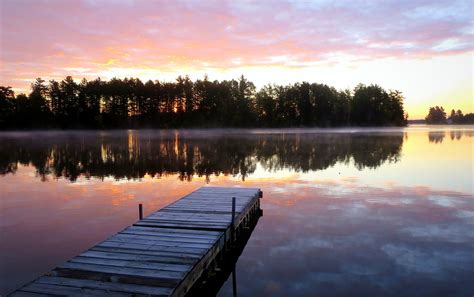 Sunrise With Frost On The Dock East Bass Lake