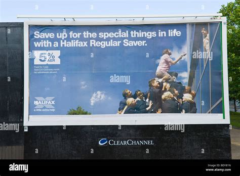 ClearChannel roadside billboard for Halifax Regular Saver in UK Stock
