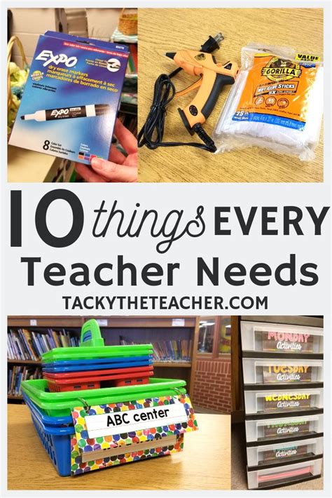 10 Things Every Teacher Needs Teacher Supplies Classroom Supplies