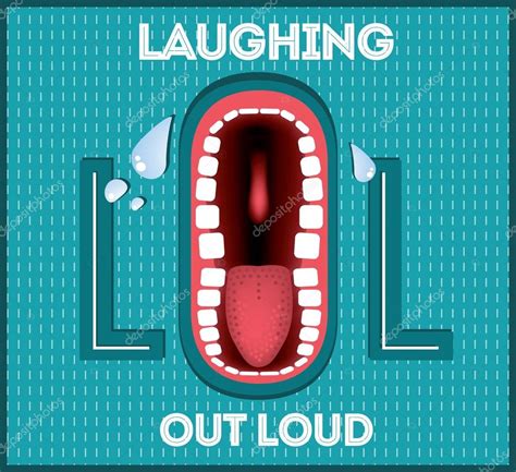 Laughing Out Loud Lol Popular Expression Illustrated Stock Vector Image By ©cvijun 26267343