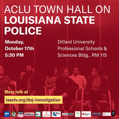 Aclu Town Hall On Louisiana State Police Power Coalition For Equity