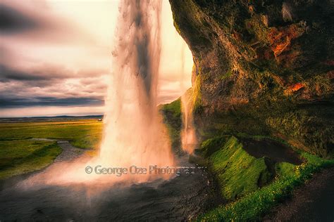 View Of The Seljalandsfoss Waterfall Behind From A Cave At Flickr