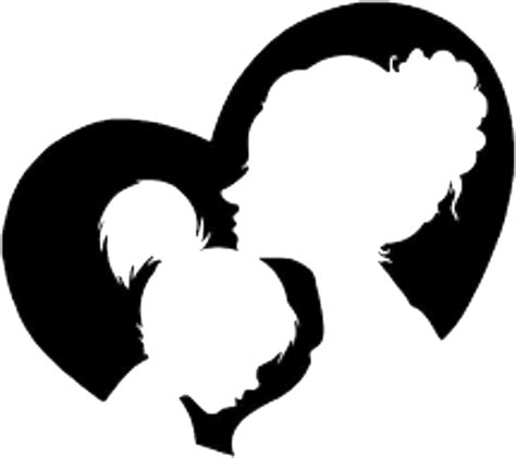 Silhouette Mother Daughter Drawing Art ... in 2020 | Mother and daughter drawing, Mother and ...