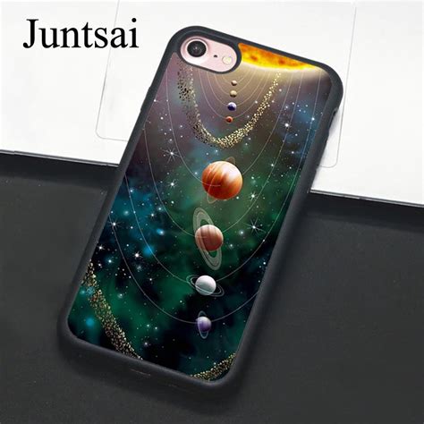 Juntsai Space Solar System Science Phone Case For Iphone 7 6 6s Plus
