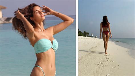 Disha Patani Shows Off Her Amazing Figure In A Blue Bikini In The