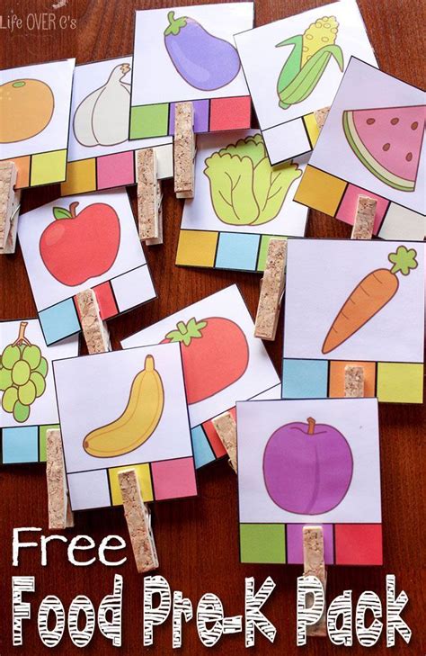 Food Games And Activities Free Printables For Preschoolers Life Over