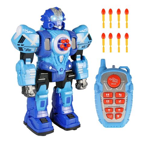 Large Remote Control Robot Toy For Kids Rc Robot Shoots Darts Walks