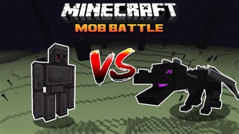 Minecraft Netherite Golem Vs Ender Dragon Mob Battles Youtube