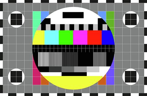 Illustration Of Tv No Signal Back In Retro Style A Test Card A Test