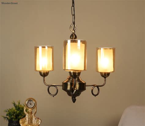 Buy Sanctified Antique Brass Aluminium Chandeliers Lights Without Bulb