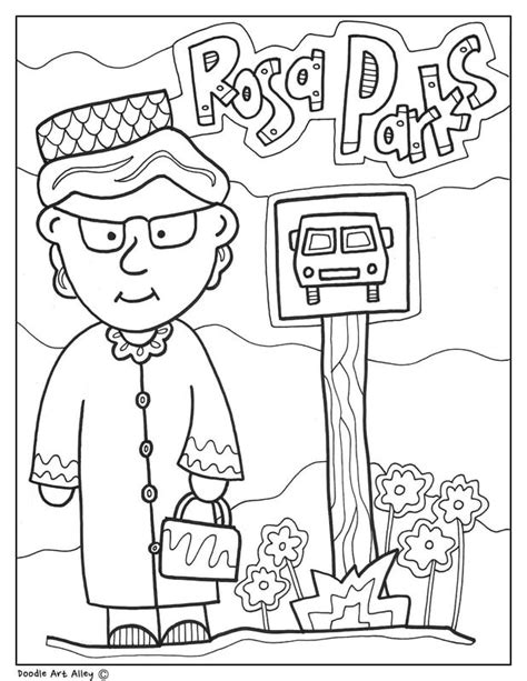 Rosa Parks Coloring Pages And Printables Coloring Pages