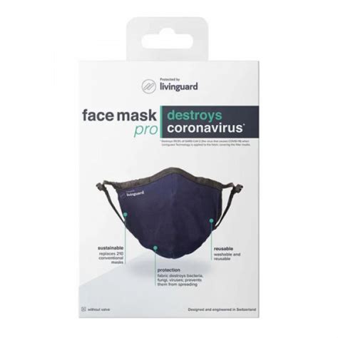 Buy Livinguard Face Mask Pro Medium Blue Online