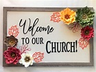 Welcome to our church bulletin board set for church sanctuary | Etsy
