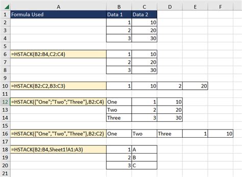 Excel Hstack Function How To Use