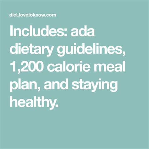 1200 Calorie Ada Diet Lovetoknow Calorie Meal Plan 200 Calorie